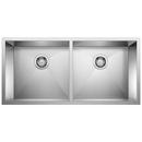 37 x 18 in. No Hole Stainless Steel Double Bowl Undermount Kitchen Sink in Satin Polished