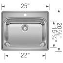BLANCO Stainless Steel 25 x 22 in. Drop-in Laundry Sink 