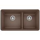 BLANCO Café 33 x 18 in. No Hole Composite Double Bowl Undermount Kitchen Sink 