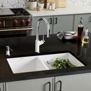 BLANCO White 29-3/4 x 18-1/8 in. No Hole Composite Double Bowl Undermount Kitchen Sink 