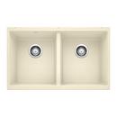 BLANCO Biscuit 29-3/4 x 18-1/8 in. No Hole Composite Double Bowl Undermount Kitchen Sink 