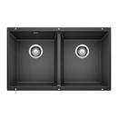 29-3/4 x 18-1/8 in. No Hole Composite Double Bowl Undermount Kitchen Sink in Anthracite