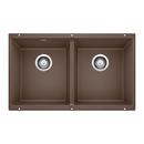 BLANCO Café 29-3/4 x 18-1/8 in. No Hole Composite Double Bowl Undermount Kitchen Sink 