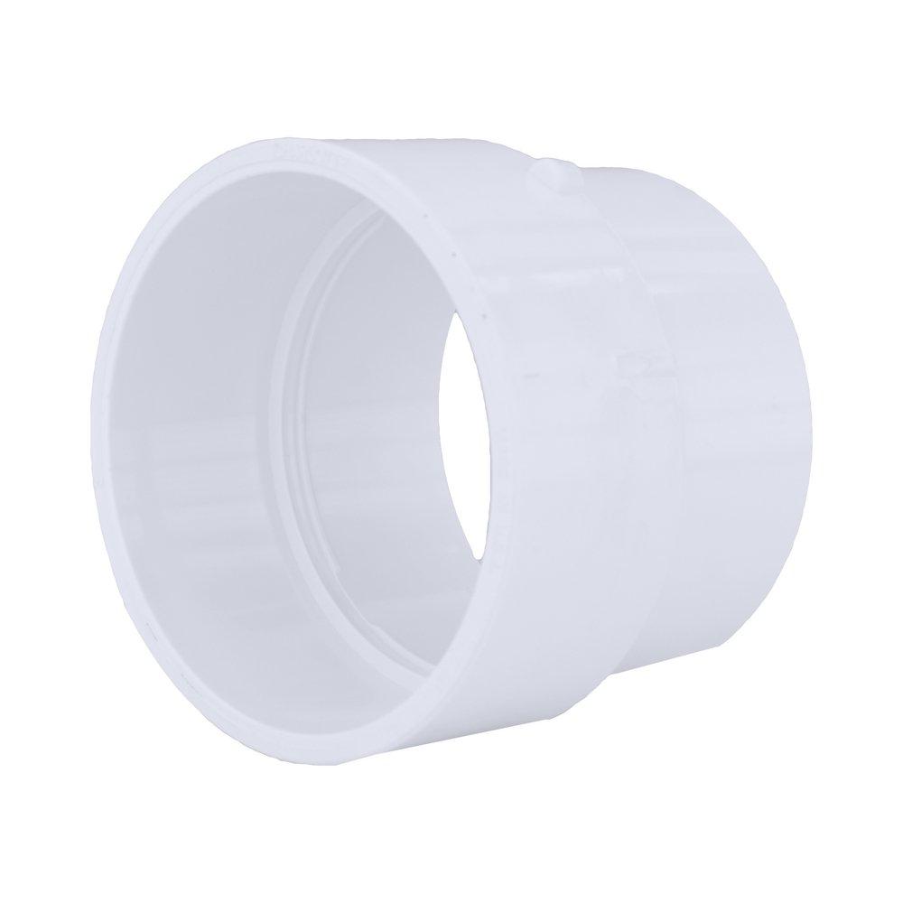 White PVC DWV x Sewer & Drain Coupling 