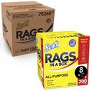 9 x 12 in. Rags in a Box in White 200 Count (Case of 8)