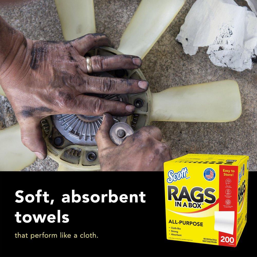 Scott® White 13 in. Rag in White 