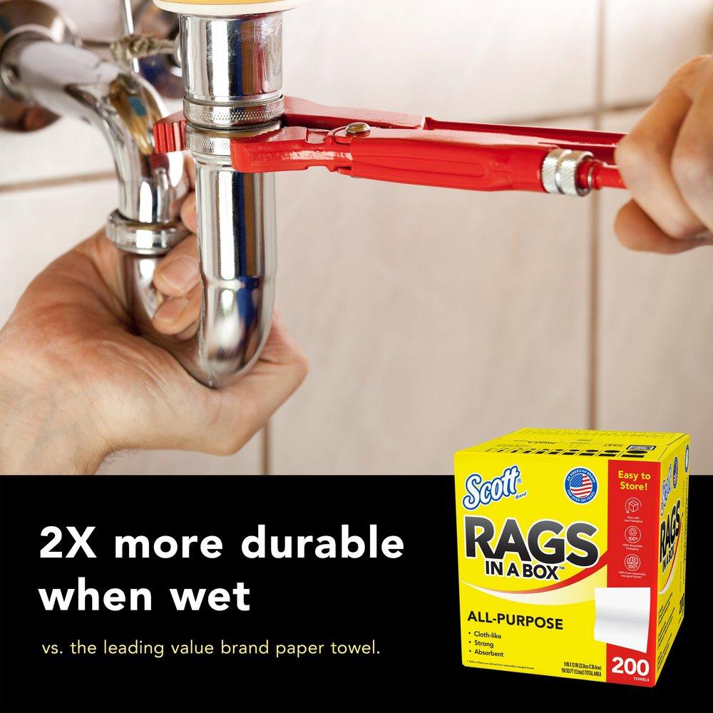 Scott® White 13 in. Rag in White 