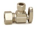 Uponor Nickel Plated Compression Oval Handle Angle Supply Stop Valve in Nickel Plated 