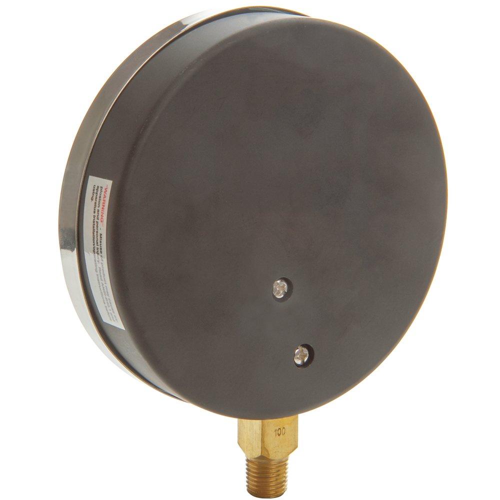 H.O. Trerice Black 4-1/2 x 1/4 in. Brass Pressure Gauge 