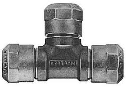 3/4 x 3/4 x 1 in. Compression Cast Brass Alloy Reducing Tee