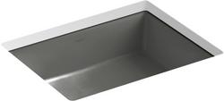 19-13/16 in. Undermount Rectangular Vitreous China Bathroom Sink in Thunder&trade; Grey