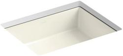 19-13/16 in. Undermount Rectangular Vitreous China Bathroom Sink in Biscuit