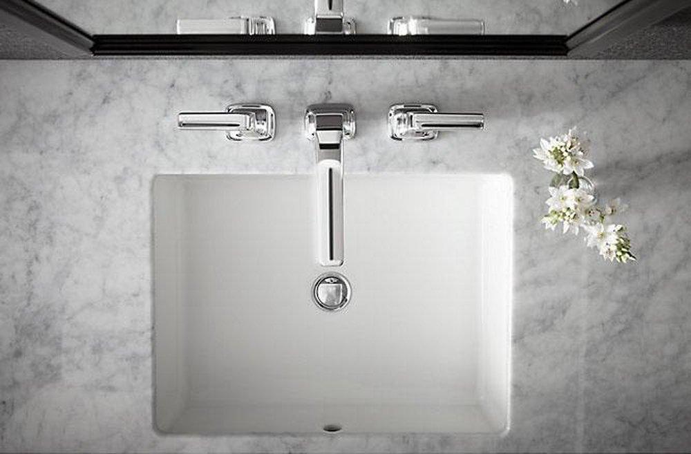 KOHLER White 19-13/16 in. Undermount Rectangular Vitreous China Bathroom Sink 
