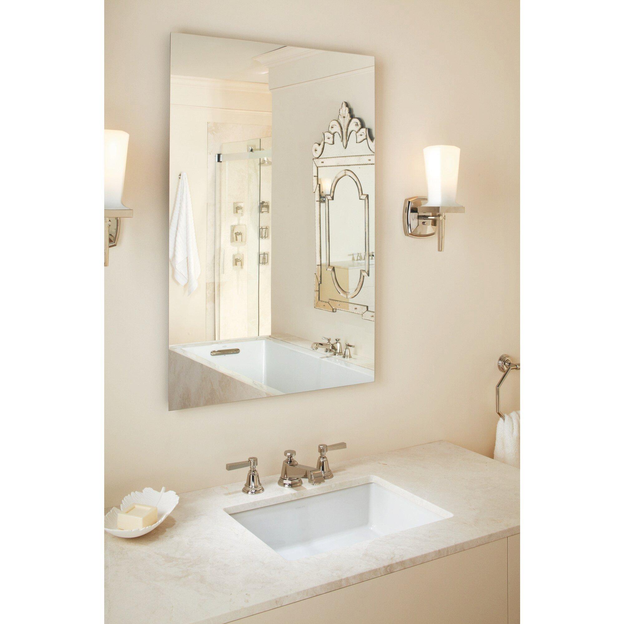 KOHLER White 19-13/16 in. Undermount Rectangular Vitreous China Bathroom Sink 