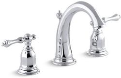 Two Handle Widespread Bathroom Sink Faucet in Polished Chrome