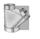 4 x 4 in. Galvanized Steel Duct Wye Branch 
