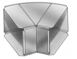 10 x 16 in. 26 ga 45 Degree Duct Elbow