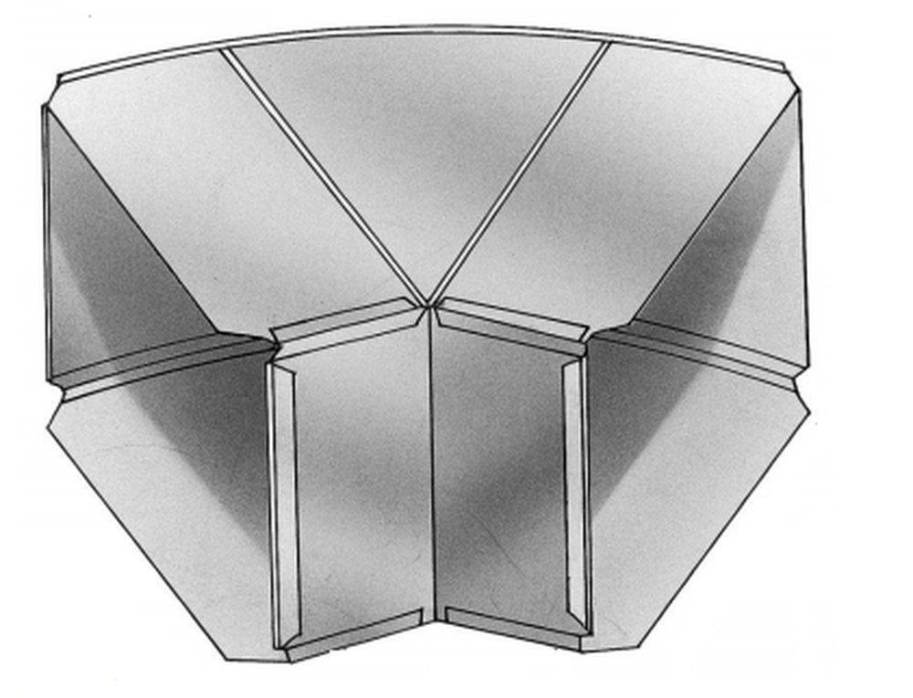 10 in. 26 ga 45 Degree Duct Elbow 