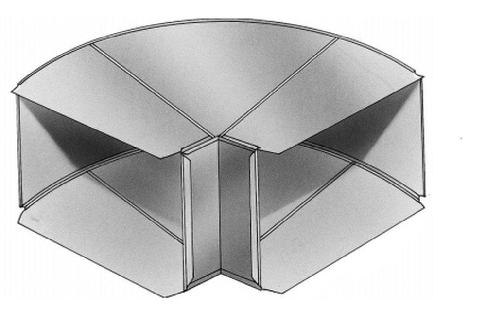 10 in. 26 ga 90 Degree Duct Elbow 