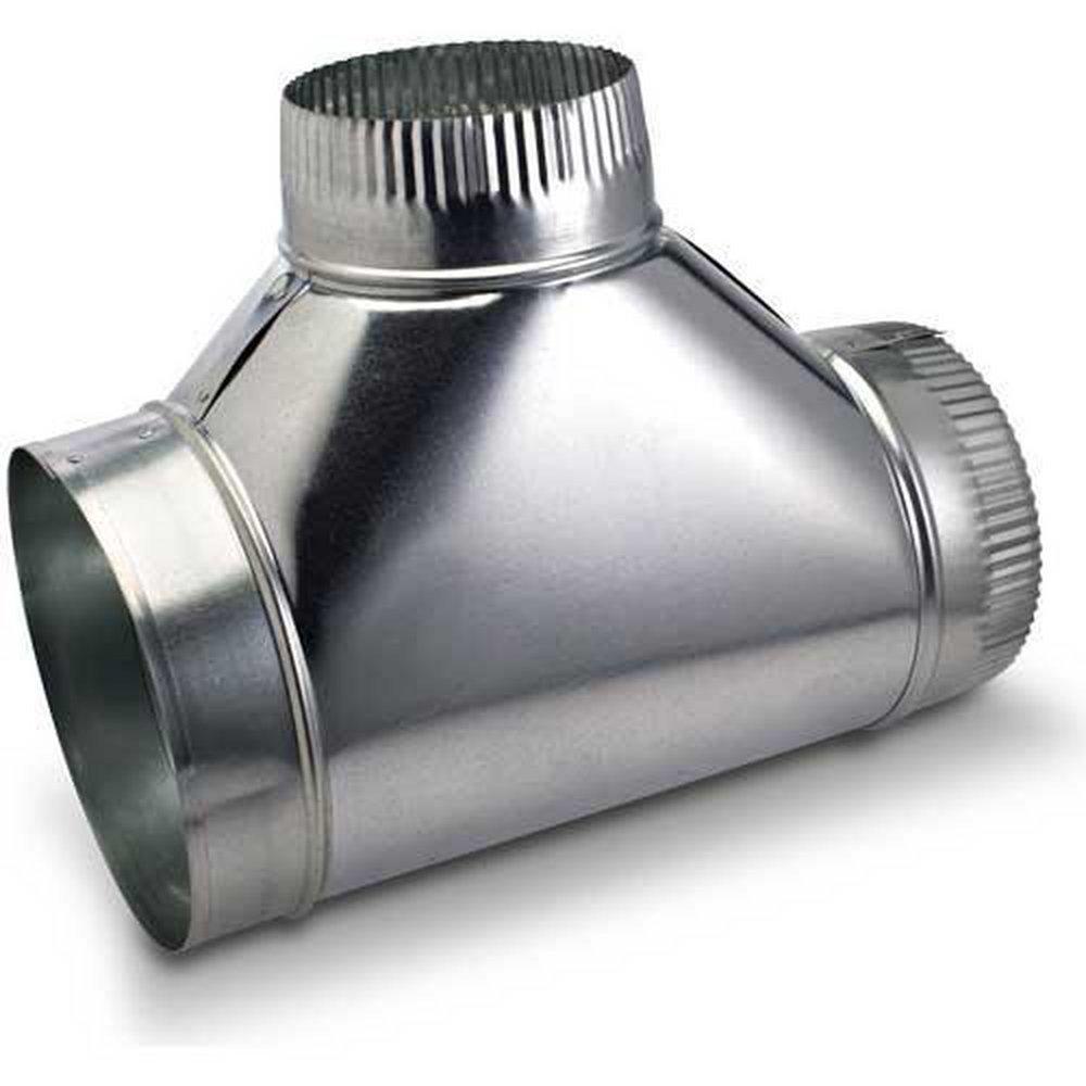 8 x 6 in. Duct Tee with Crimp 