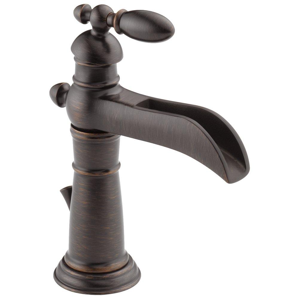 Delta Faucet Venetian Bronze Single Handle Centerset Bathroom Sink Faucet 
