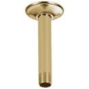 6 in. Ceiling Mount Shower Arm in Brilliance Brushed Brass