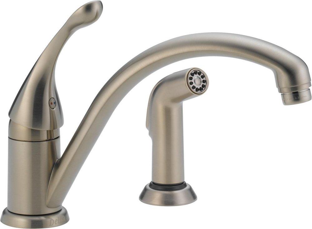 Delta Faucet Brilliance&reg; Stainless Single Handle Kitchen Faucet 