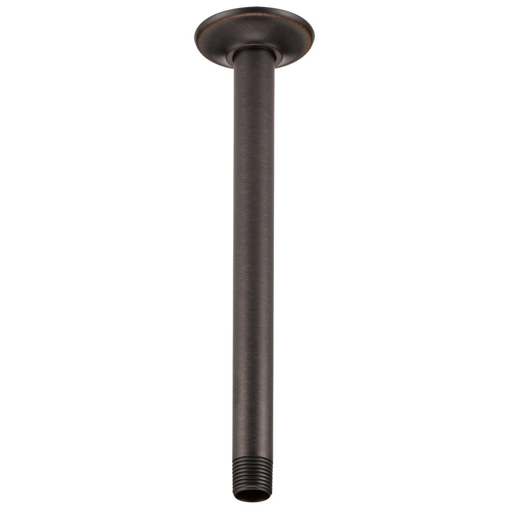 Brizo Venetian Bronze 1/2 x 2-3/8 x 10 in. NPT Solid Brass Shower Arm and Flange 