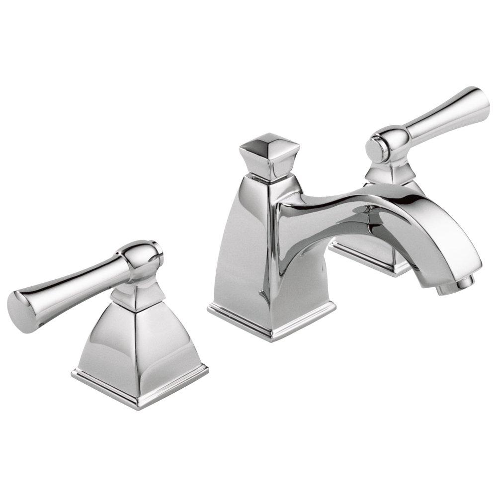 Brizo Chrome Two Handle Widespread Bathroom Sink Faucet 