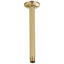 Ceiling Mount Shower Arm and Flange in Brilliance Brass