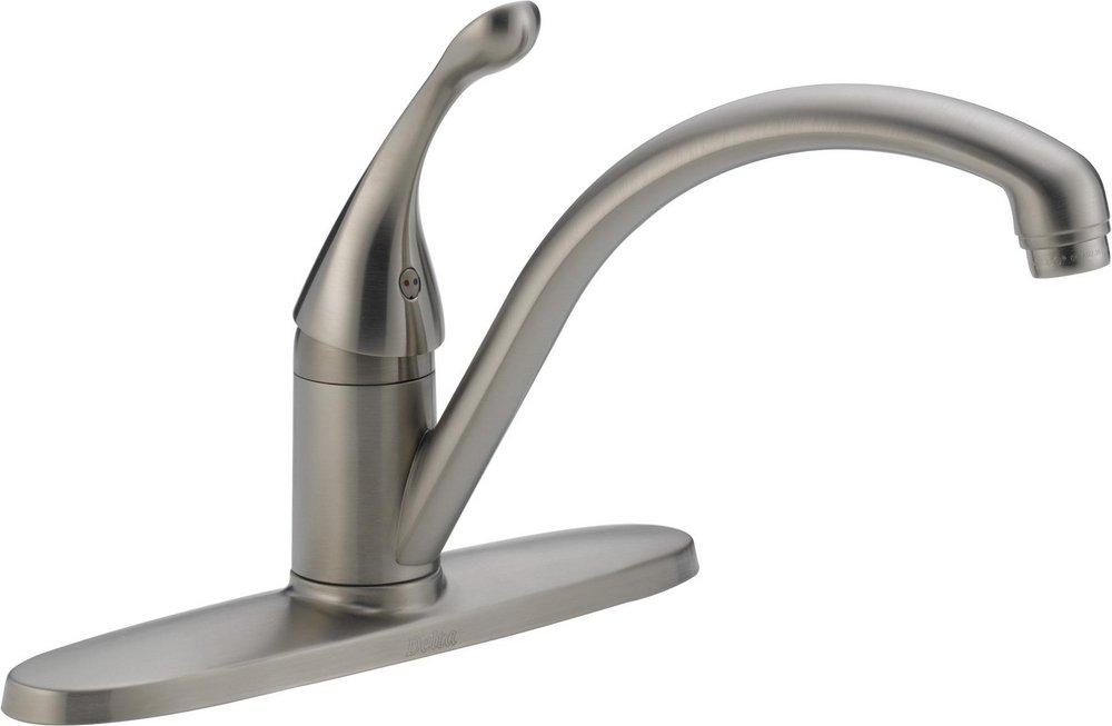 Delta Faucet Brilliance&reg; Stainless Single Handle Kitchen Faucet 