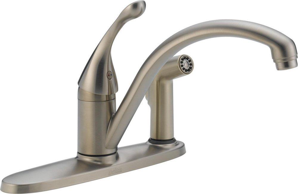 Delta Faucet Brilliance&reg; Stainless Single Handle Kitchen Faucet 
