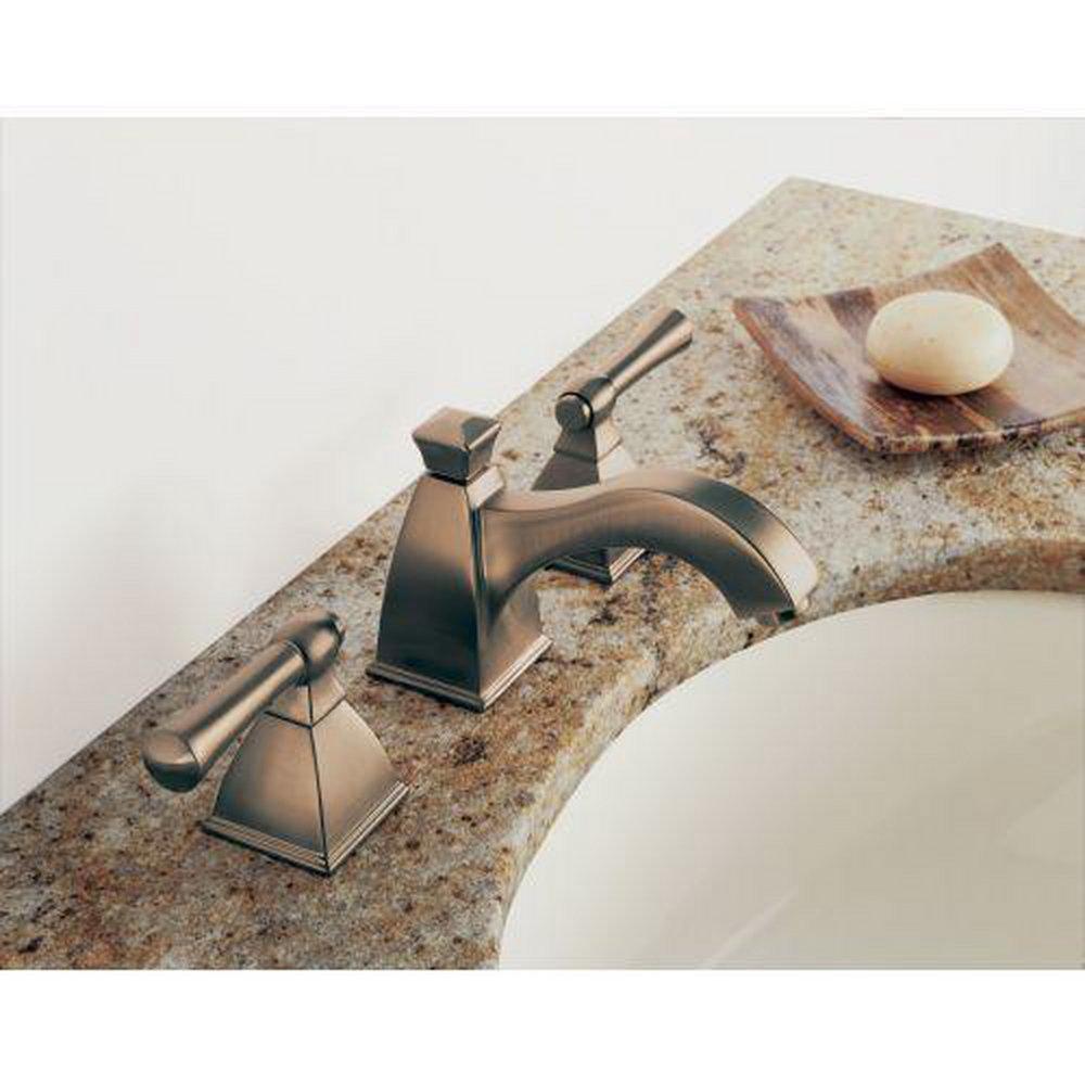 Brizo Brushed Nickel Two Handle Widespread Bathroom Sink Faucet 