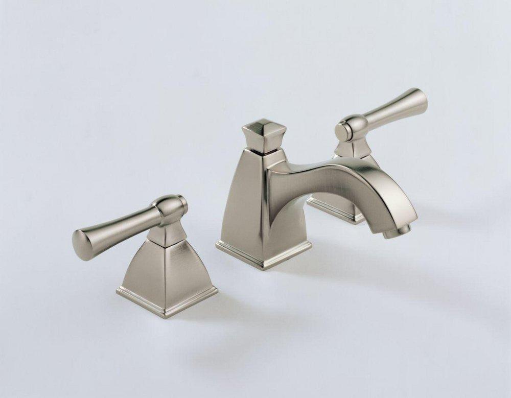 Brizo Brushed Nickel Two Handle Widespread Bathroom Sink Faucet 