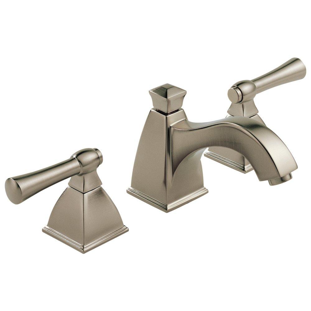 Brizo Brushed Nickel Two Handle Widespread Bathroom Sink Faucet 