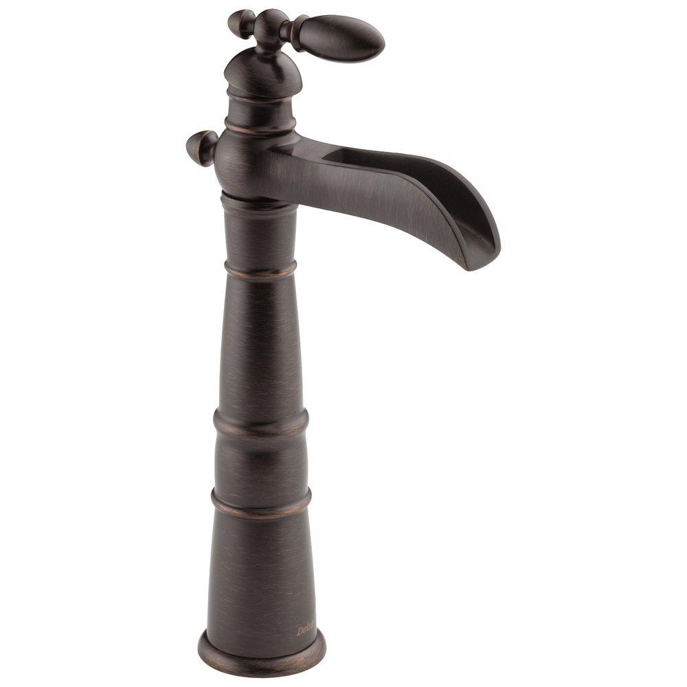Delta Faucet Venetian Bronze Single Handle Vessel Filler Bathroom Sink Faucet 