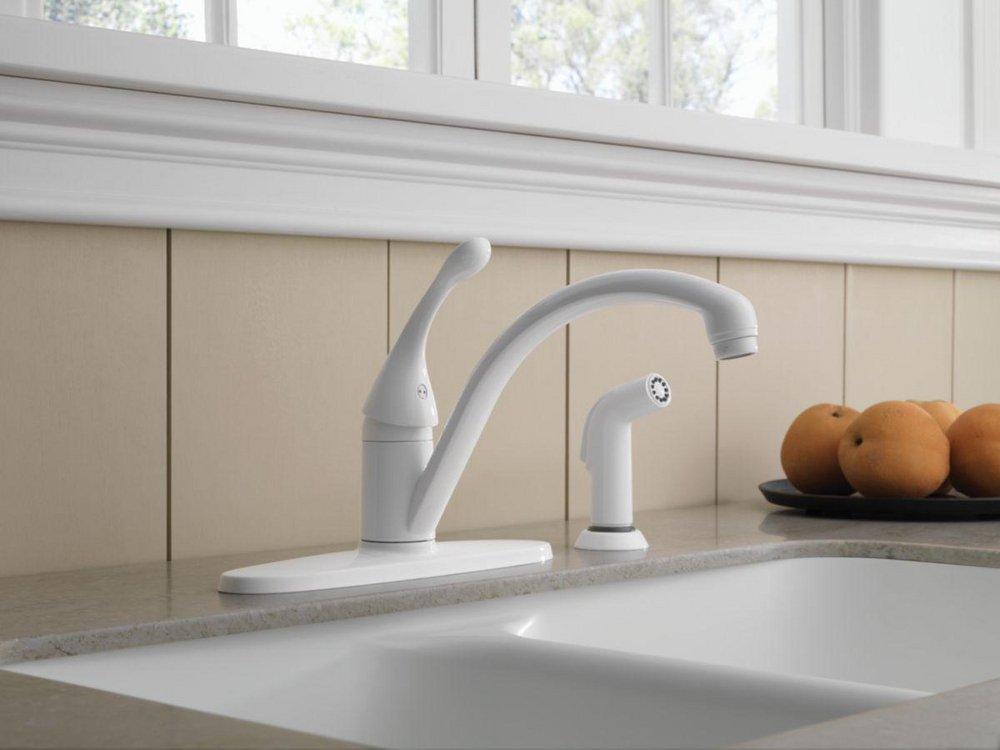 Delta Faucet Brilliance Stainless Single Handle Kitchen Faucet 