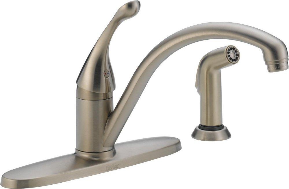 Delta Faucet Brilliance&reg; Stainless Single Handle Kitchen Faucet 