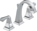 Two Handle Widespread Bathroom Sink Faucet with Metal Drain Assembly in Polished Chrome