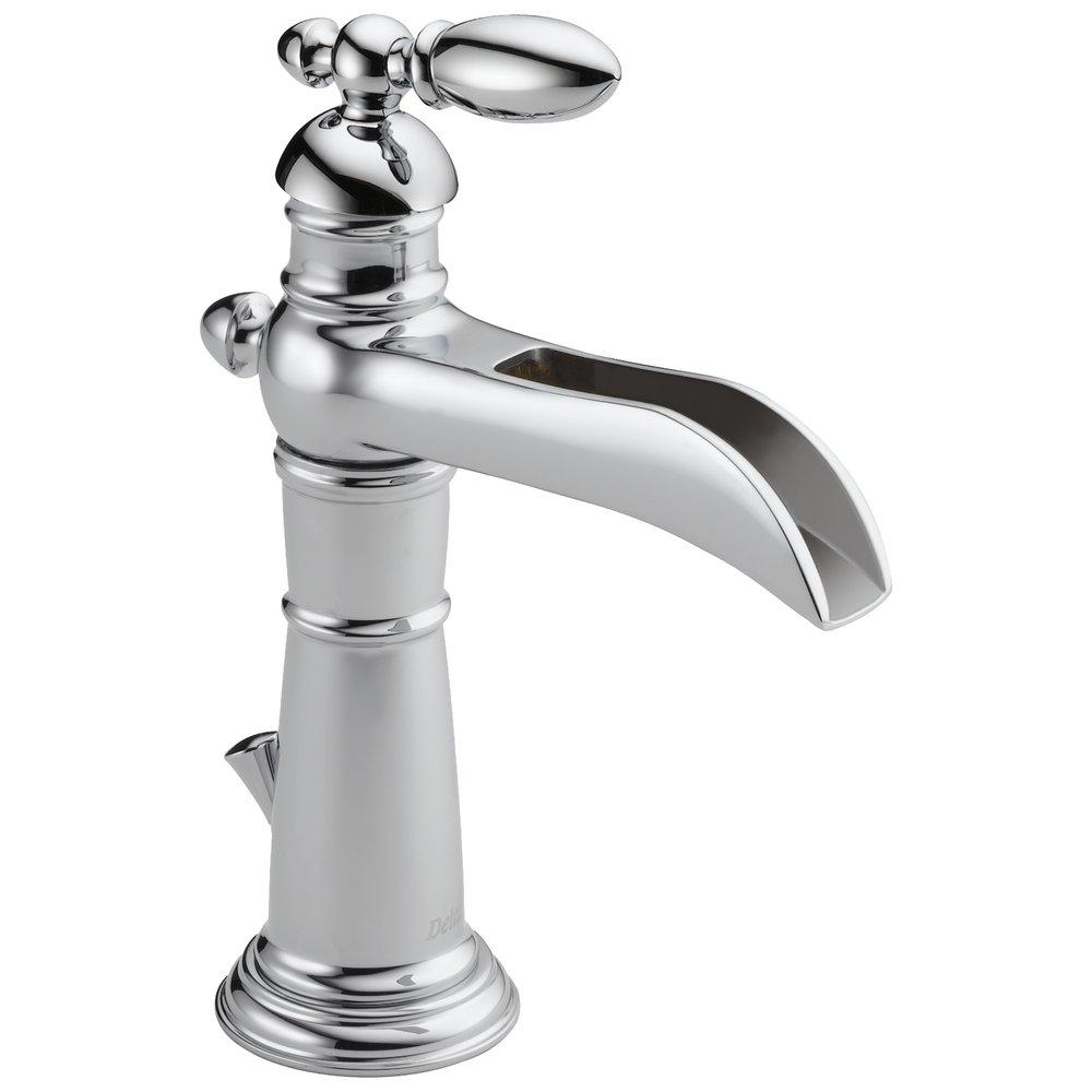 Delta Faucet Chrome Single Handle Centerset Bathroom Sink Faucet 