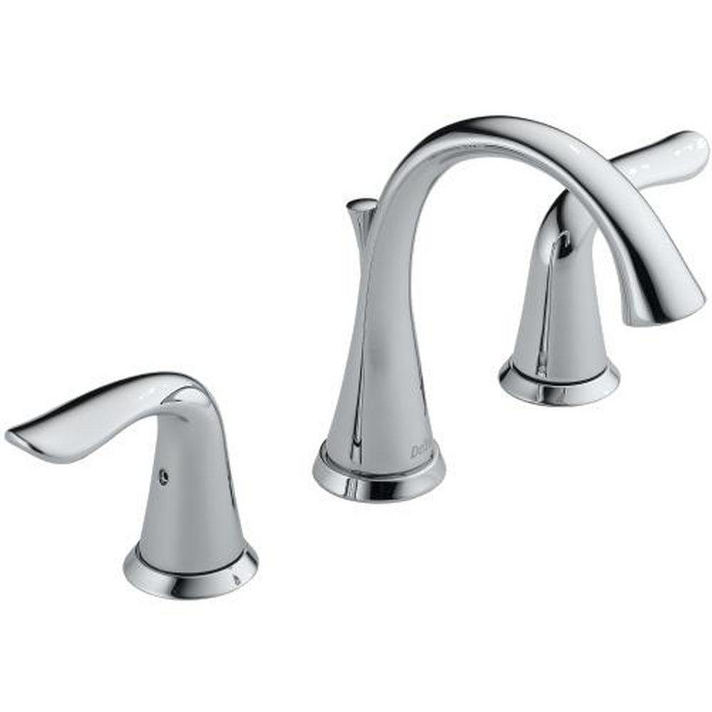 Delta Faucet Polished Chrome 1.5 gpm 3-Hole Widespread Bathroom Sink Faucet with Double Lever Handle 