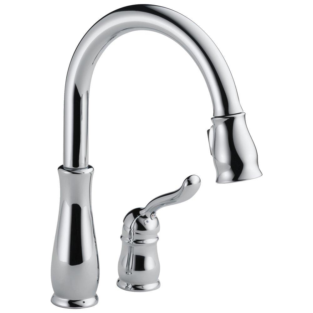 Delta Faucet Chrome Single Handle Pull Down Kitchen Faucet 