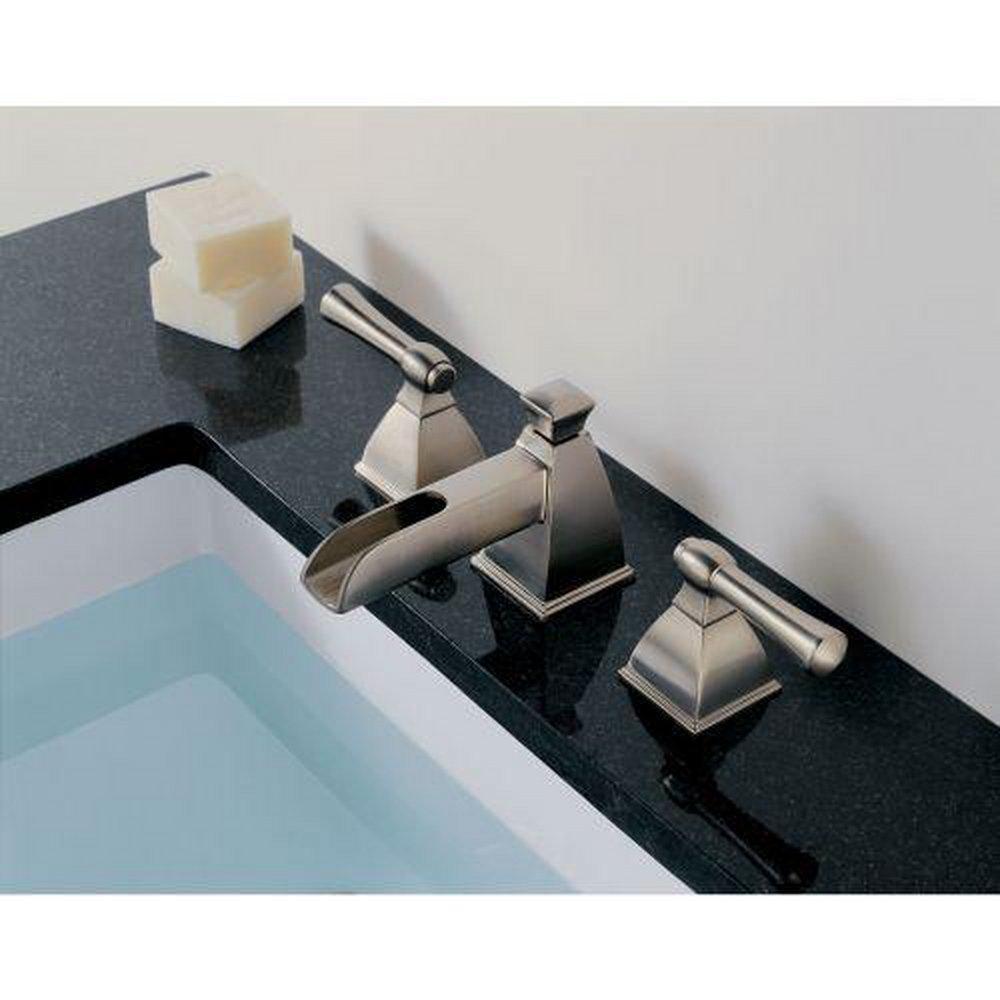 Brizo Brushed Nickel Two Handle Widespread Bathroom Sink Faucet 
