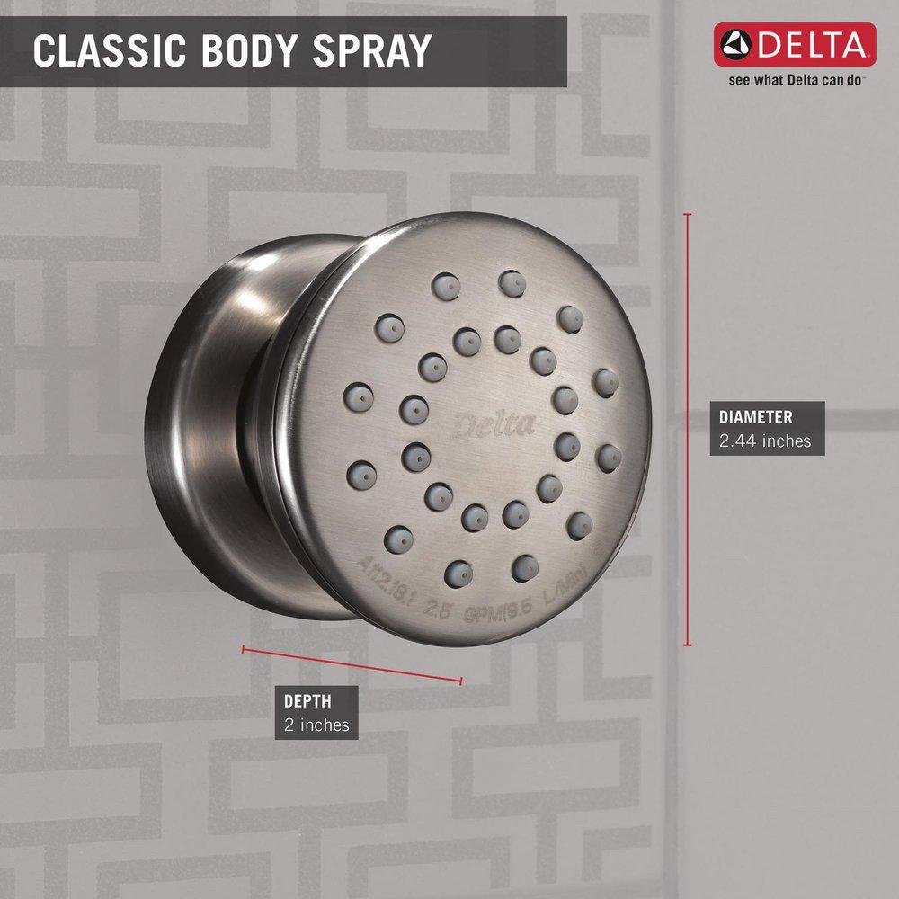 Delta Faucet Brilliance Stainless Single Function Body Spray 