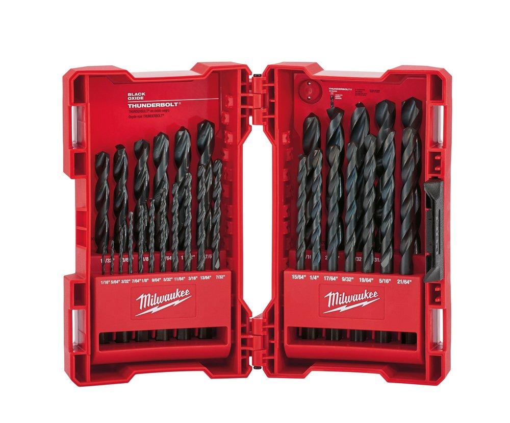 Milwaukee® Black 1/16 in, 1/2 in. x 1/2 in. 3-Flat Twist 29 Piece 