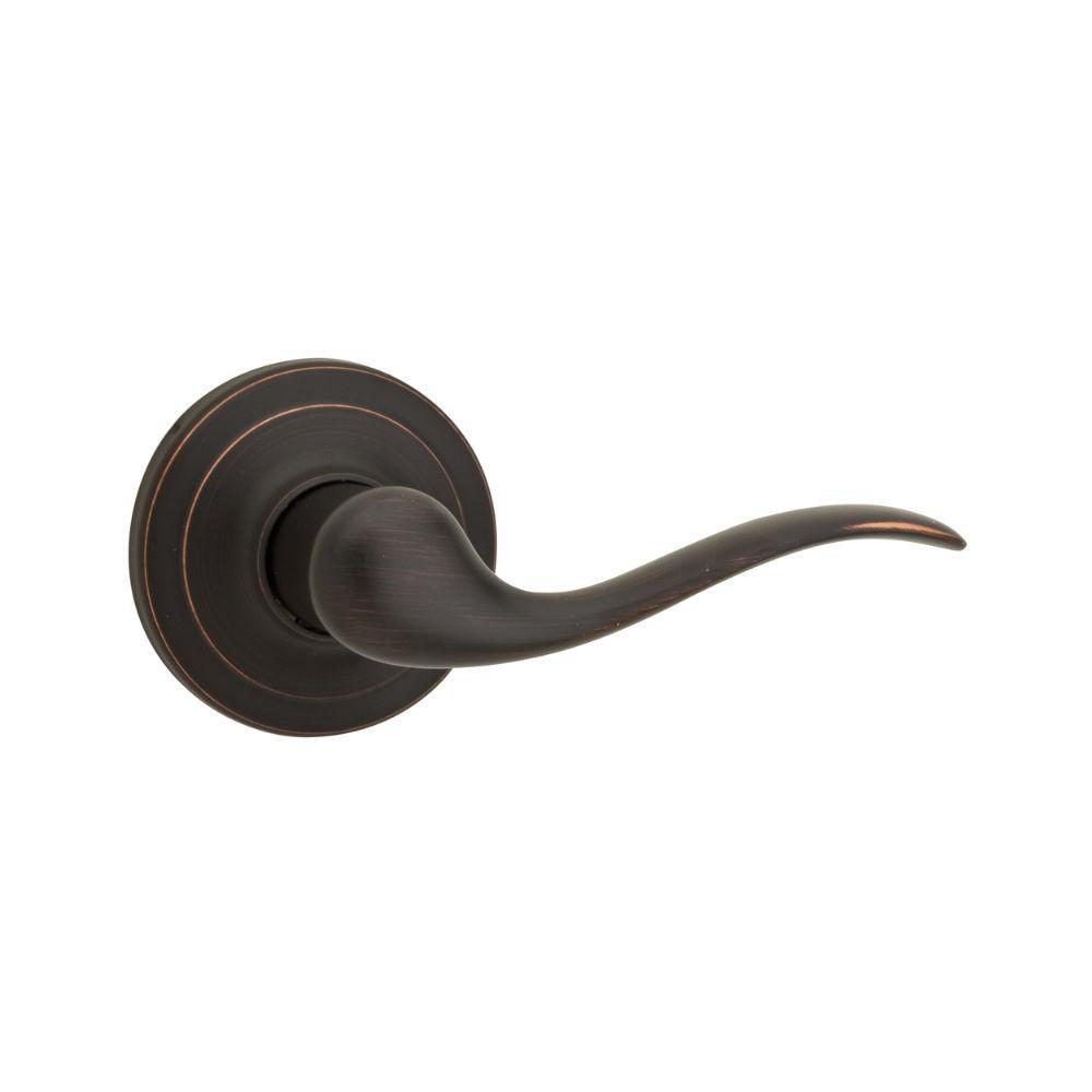 Kwikset Venetian Bronze 2-3/32 in. Passage Lever 