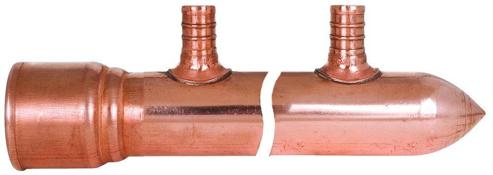 Sioux Chief Copper Solvent Weld x Spin Closed 1 in. Valve Manifold 