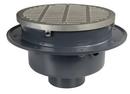 4 in. Hub PVC Floor Drain with 9 in. Round Stainless Steel Grate