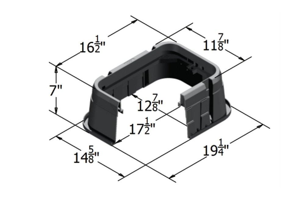 Carson Industries Black Plastic Prong Handle Meter Box Extension Only in Black 