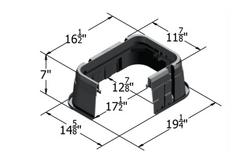 6 in. Plastic Prong Handle Meter Box Extension Only in Black